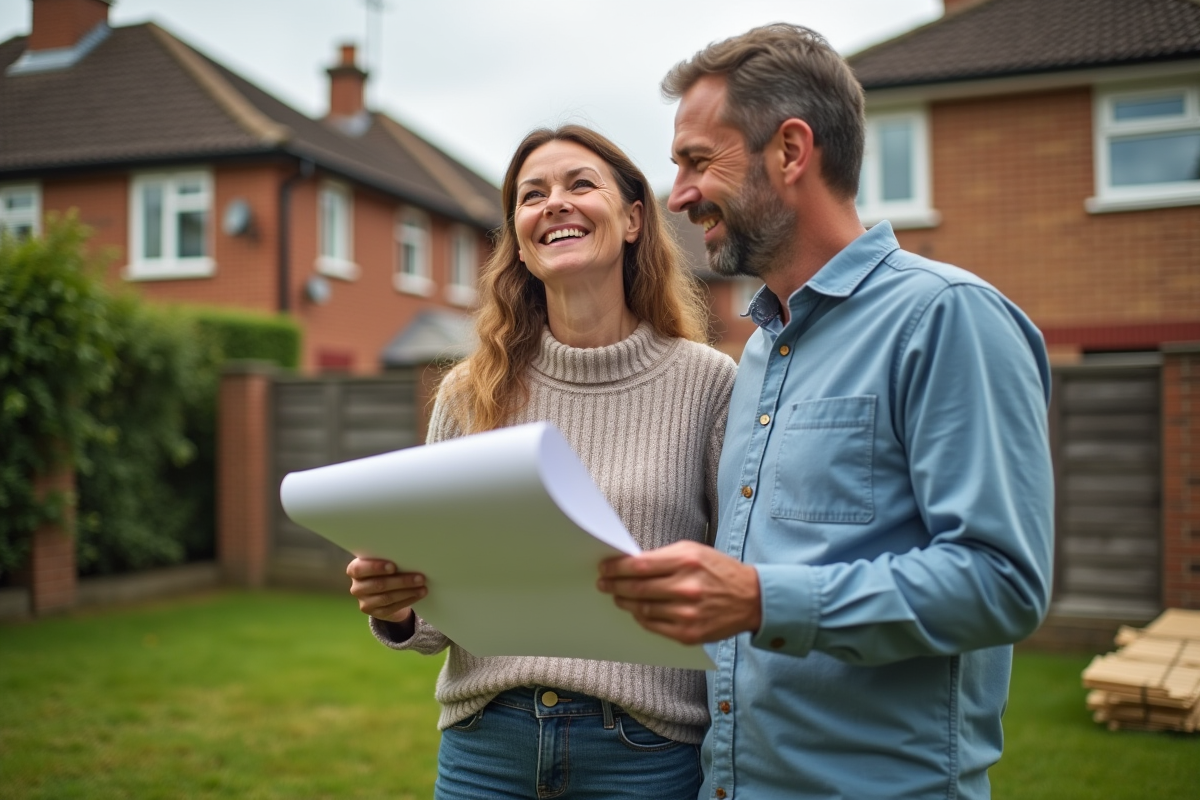 Couple discutant du projet d