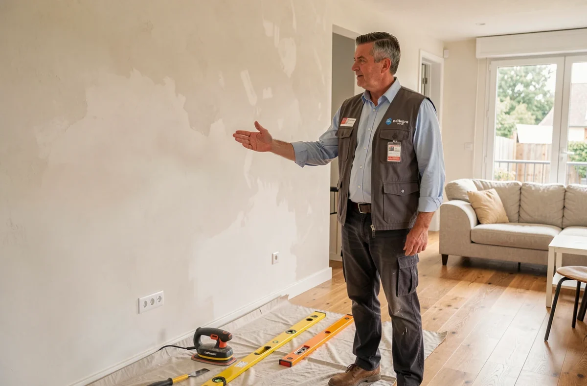 Spécialiste de Gold Home Renovation présentant une pièce rénovée dans une maison en Essonne