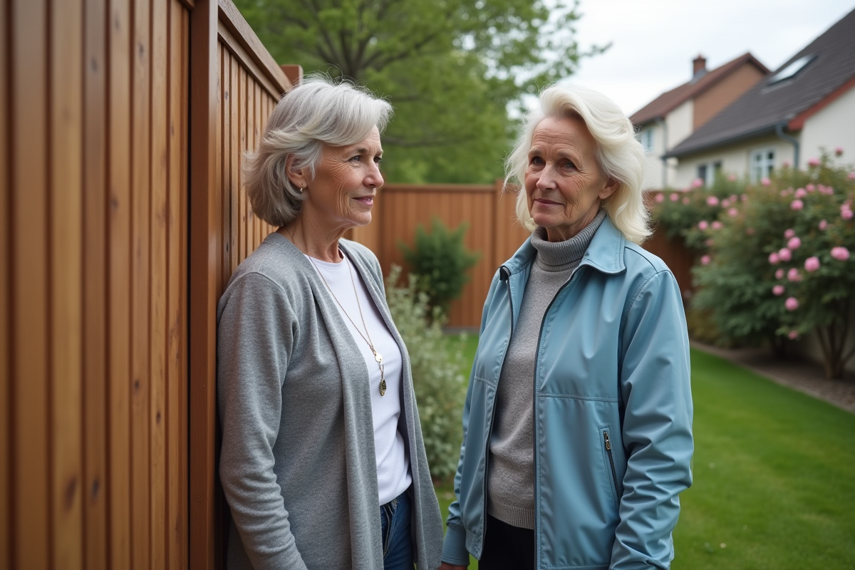 Deux voisines discutant près d